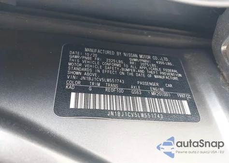 2020 Nissan Rogue Sport S Fwd Xtronic Cvt из США, поврежденный, VIN JN1BJ1CV5LW551743